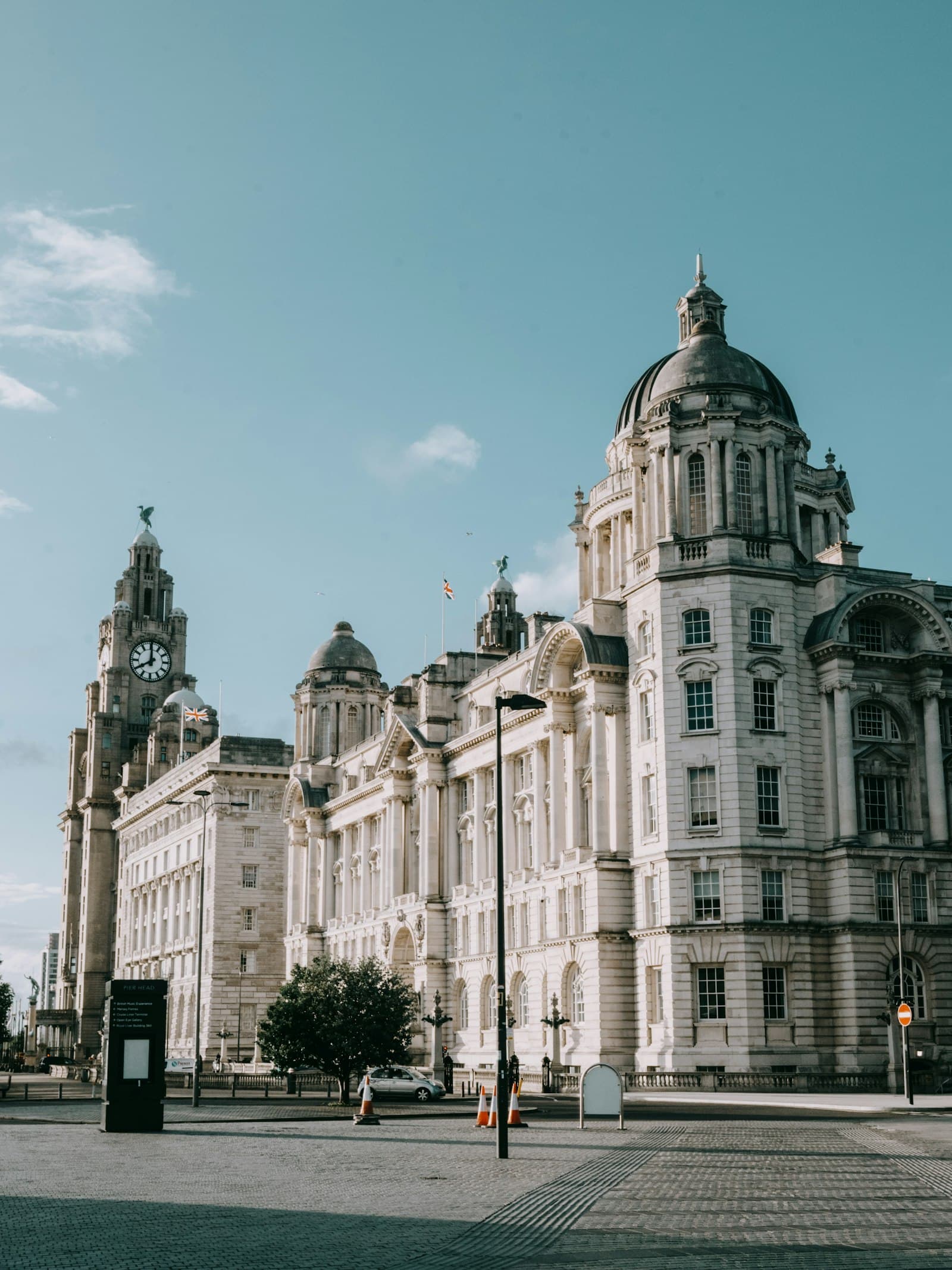 The Three Graces on Liverpool's Pier Head waterfront